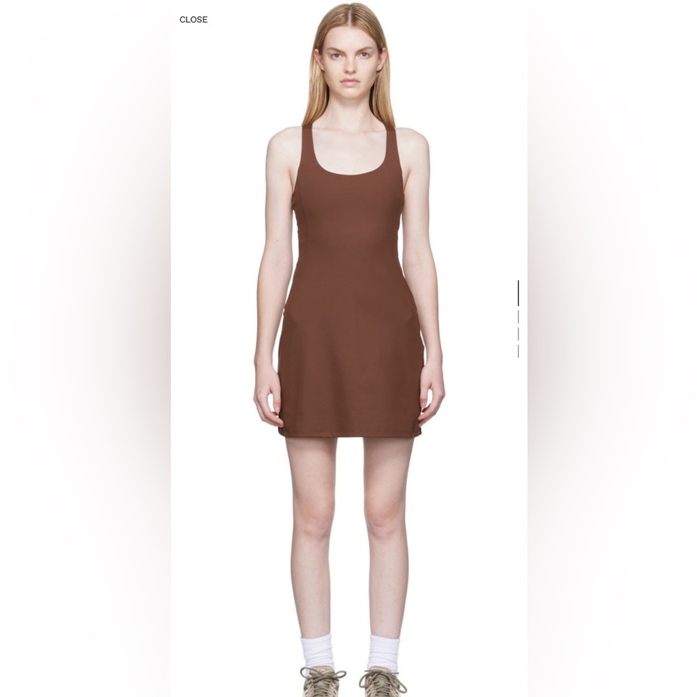 Girlfriend Collective Brown Sheath Mini Dress